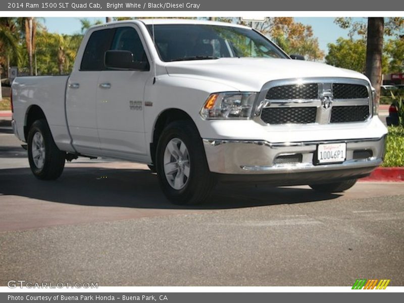 Bright White / Black/Diesel Gray 2014 Ram 1500 SLT Quad Cab