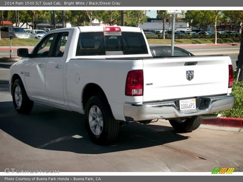 Bright White / Black/Diesel Gray 2014 Ram 1500 SLT Quad Cab