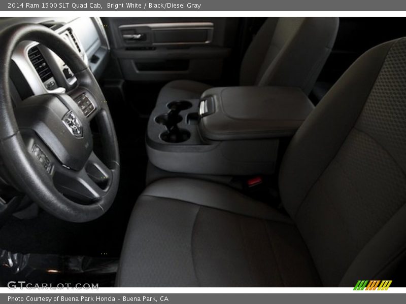 Bright White / Black/Diesel Gray 2014 Ram 1500 SLT Quad Cab