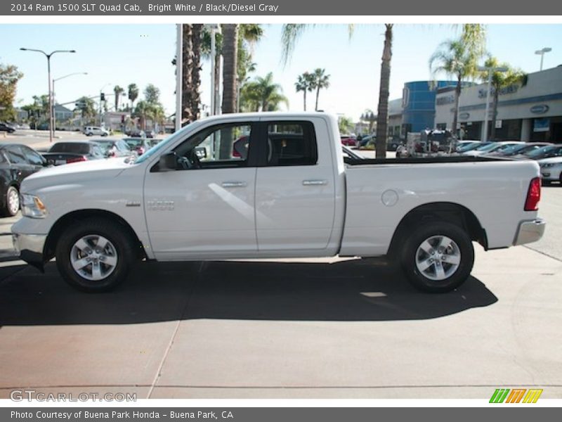 Bright White / Black/Diesel Gray 2014 Ram 1500 SLT Quad Cab
