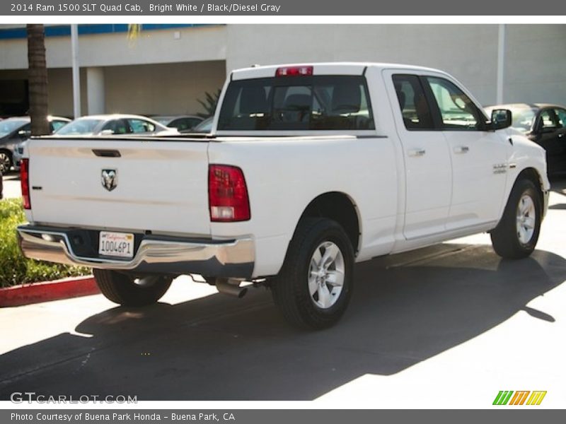Bright White / Black/Diesel Gray 2014 Ram 1500 SLT Quad Cab