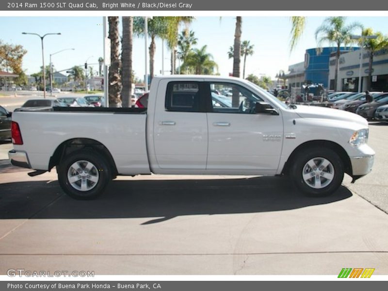 Bright White / Black/Diesel Gray 2014 Ram 1500 SLT Quad Cab