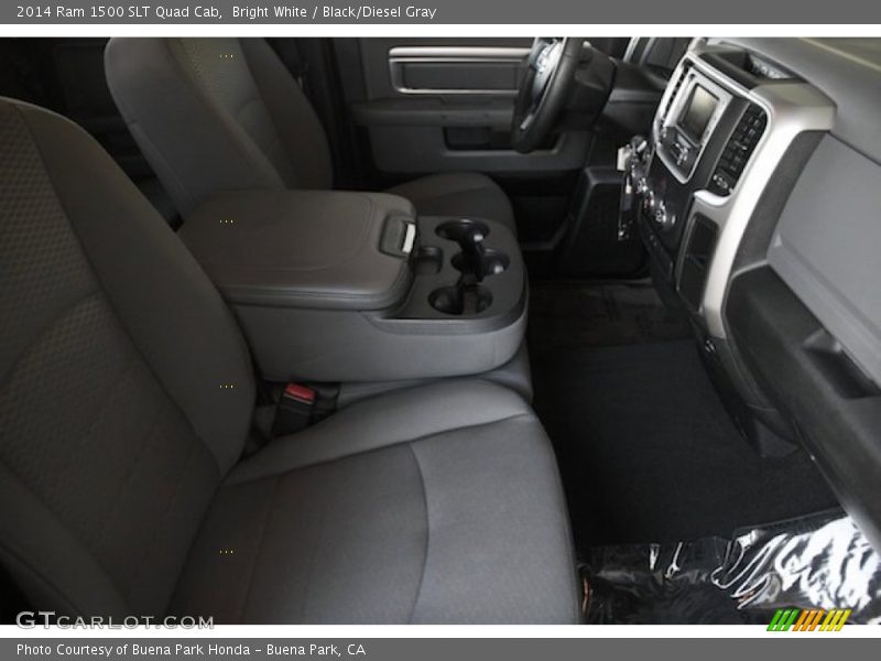 Bright White / Black/Diesel Gray 2014 Ram 1500 SLT Quad Cab
