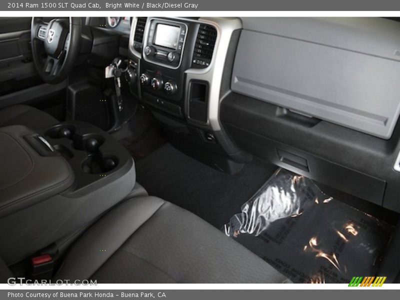 Bright White / Black/Diesel Gray 2014 Ram 1500 SLT Quad Cab