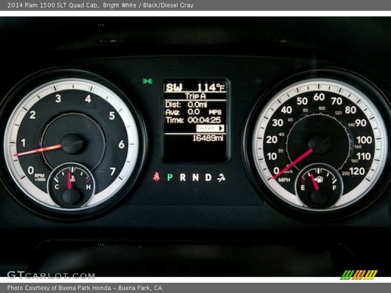 Bright White / Black/Diesel Gray 2014 Ram 1500 SLT Quad Cab