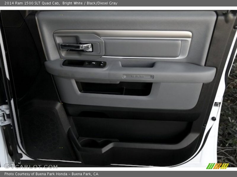 Bright White / Black/Diesel Gray 2014 Ram 1500 SLT Quad Cab
