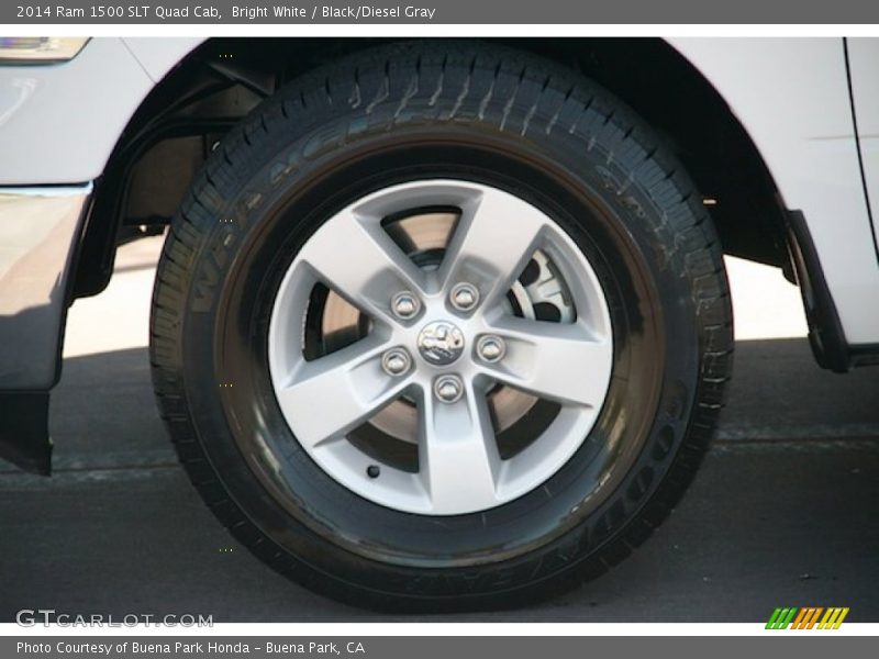 Bright White / Black/Diesel Gray 2014 Ram 1500 SLT Quad Cab