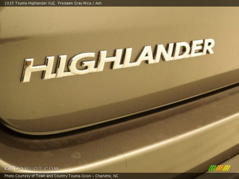 Predawn Gray Mica / Ash 2015 Toyota Highlander XLE