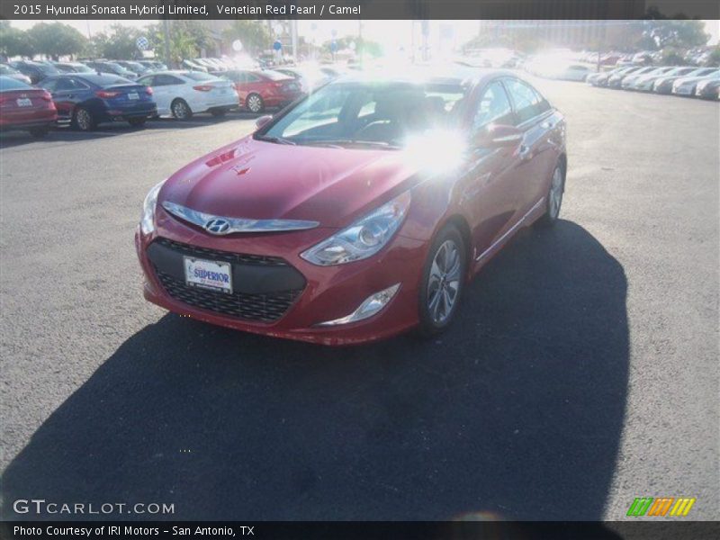 Venetian Red Pearl / Camel 2015 Hyundai Sonata Hybrid Limited