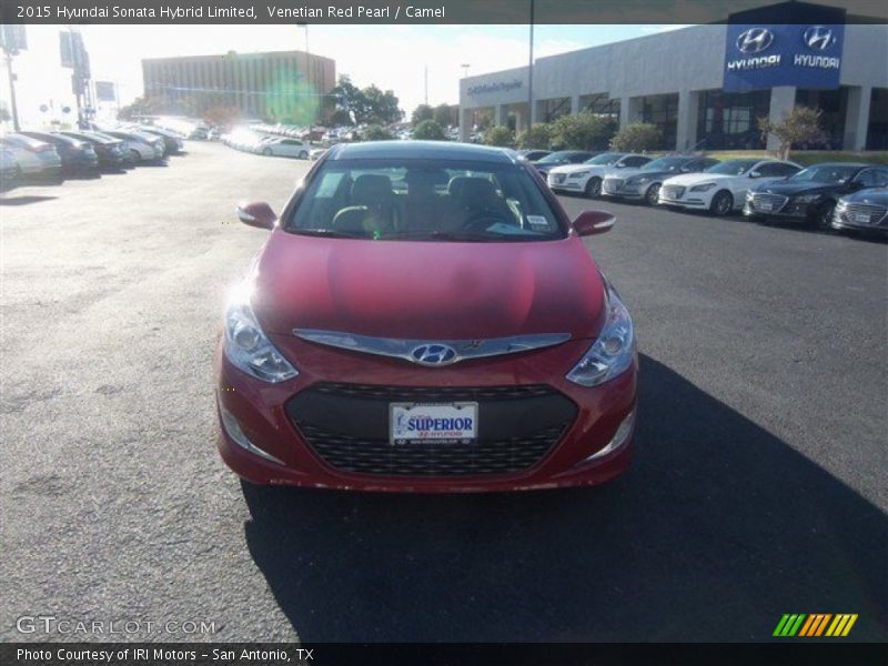 Venetian Red Pearl / Camel 2015 Hyundai Sonata Hybrid Limited