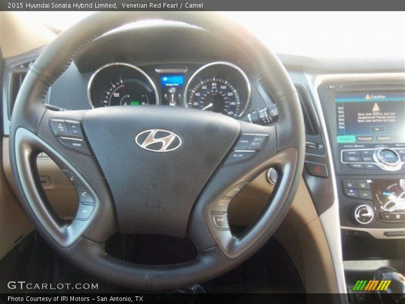 Venetian Red Pearl / Camel 2015 Hyundai Sonata Hybrid Limited