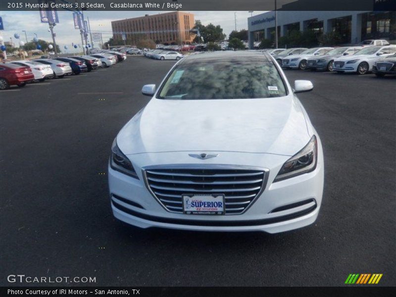 Casablanca White / Beige 2015 Hyundai Genesis 3.8 Sedan