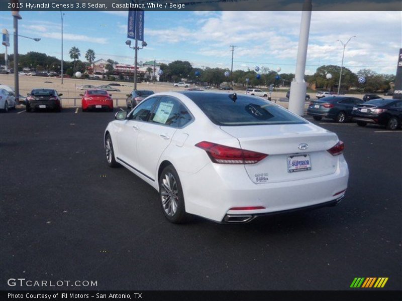 Casablanca White / Beige 2015 Hyundai Genesis 3.8 Sedan