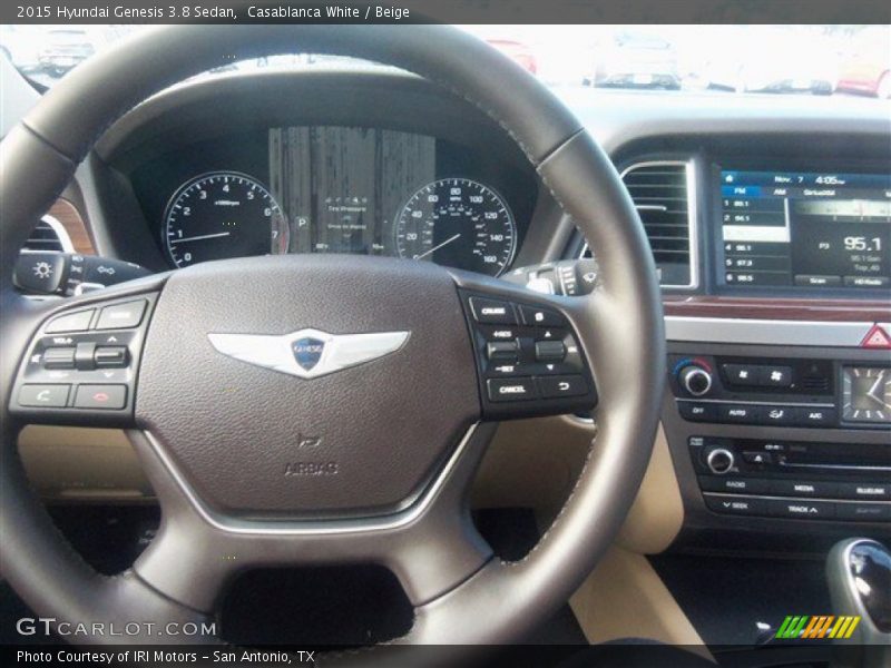 Casablanca White / Beige 2015 Hyundai Genesis 3.8 Sedan