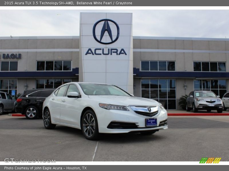 Bellanova White Pearl / Graystone 2015 Acura TLX 3.5 Technology SH-AWD
