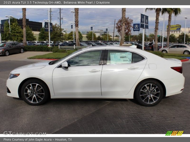 Bellanova White Pearl / Graystone 2015 Acura TLX 3.5 Technology SH-AWD