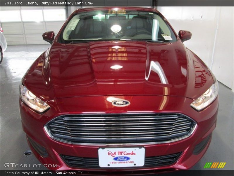 Ruby Red Metallic / Earth Gray 2015 Ford Fusion S