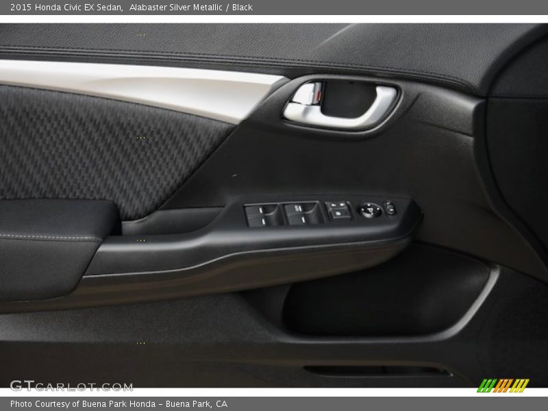 Alabaster Silver Metallic / Black 2015 Honda Civic EX Sedan