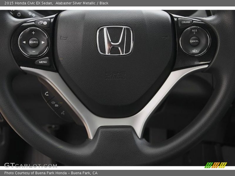 Alabaster Silver Metallic / Black 2015 Honda Civic EX Sedan
