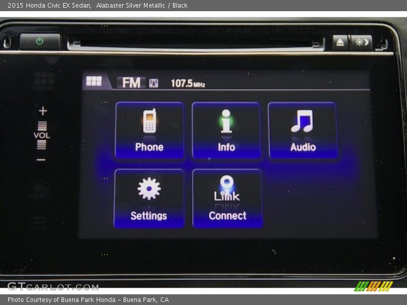 Alabaster Silver Metallic / Black 2015 Honda Civic EX Sedan