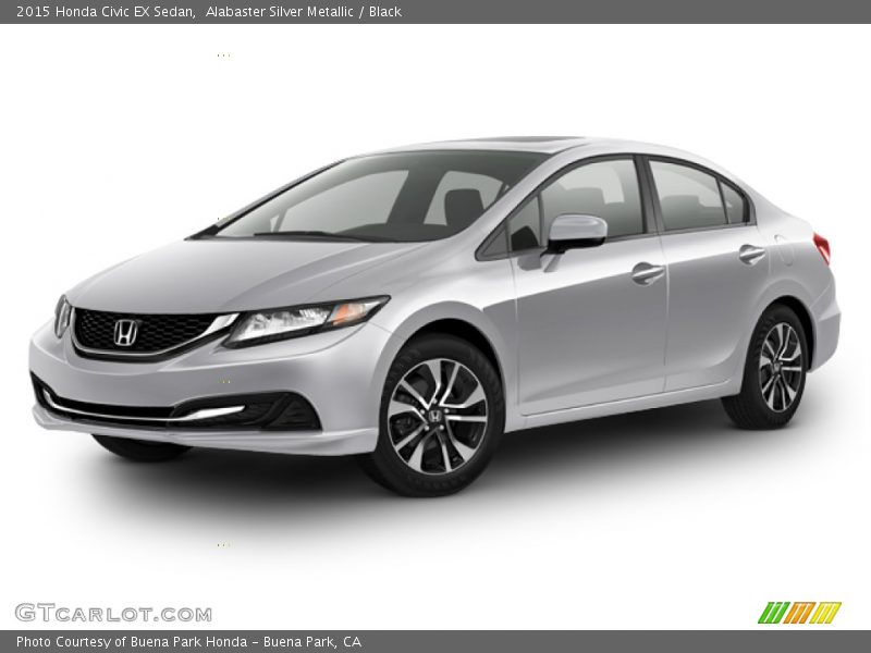 Alabaster Silver Metallic / Black 2015 Honda Civic EX Sedan