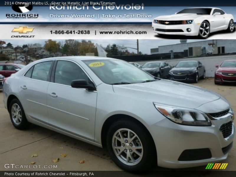 Silver Ice Metallic / Jet Black/Titanium 2014 Chevrolet Malibu LS