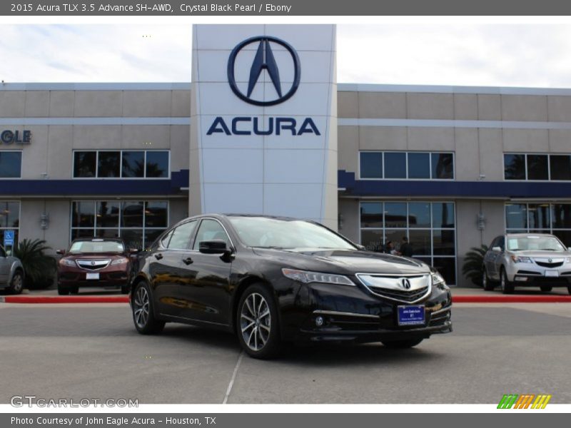 Crystal Black Pearl / Ebony 2015 Acura TLX 3.5 Advance SH-AWD
