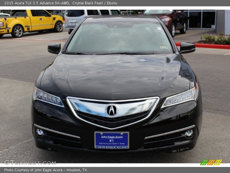 Crystal Black Pearl / Ebony 2015 Acura TLX 3.5 Advance SH-AWD