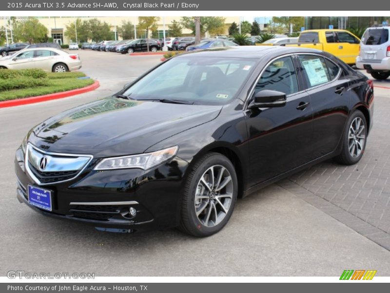 Crystal Black Pearl / Ebony 2015 Acura TLX 3.5 Advance SH-AWD