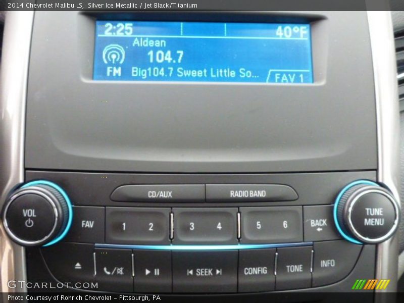 Silver Ice Metallic / Jet Black/Titanium 2014 Chevrolet Malibu LS