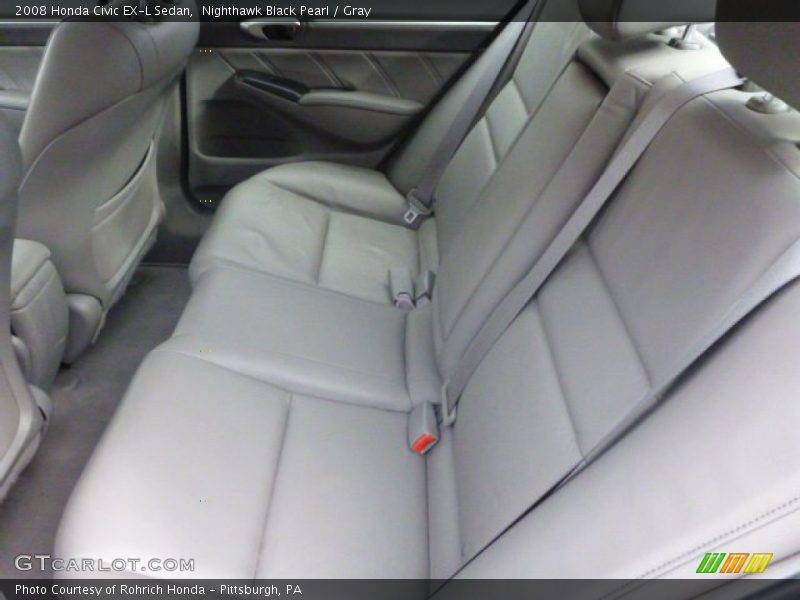 Nighthawk Black Pearl / Gray 2008 Honda Civic EX-L Sedan