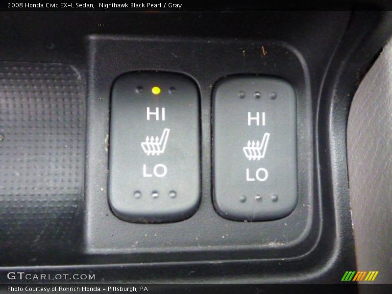 Nighthawk Black Pearl / Gray 2008 Honda Civic EX-L Sedan