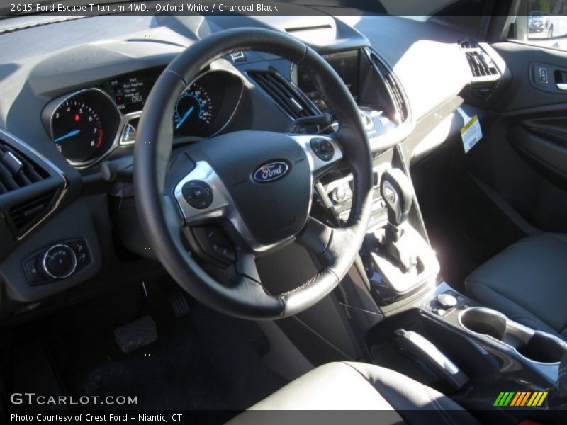 Oxford White / Charcoal Black 2015 Ford Escape Titanium 4WD