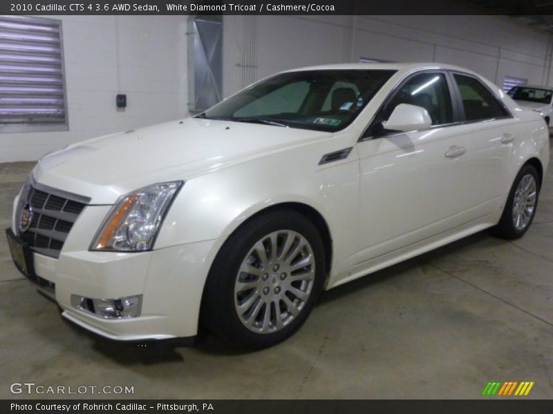 White Diamond Tricoat / Cashmere/Cocoa 2010 Cadillac CTS 4 3.6 AWD Sedan