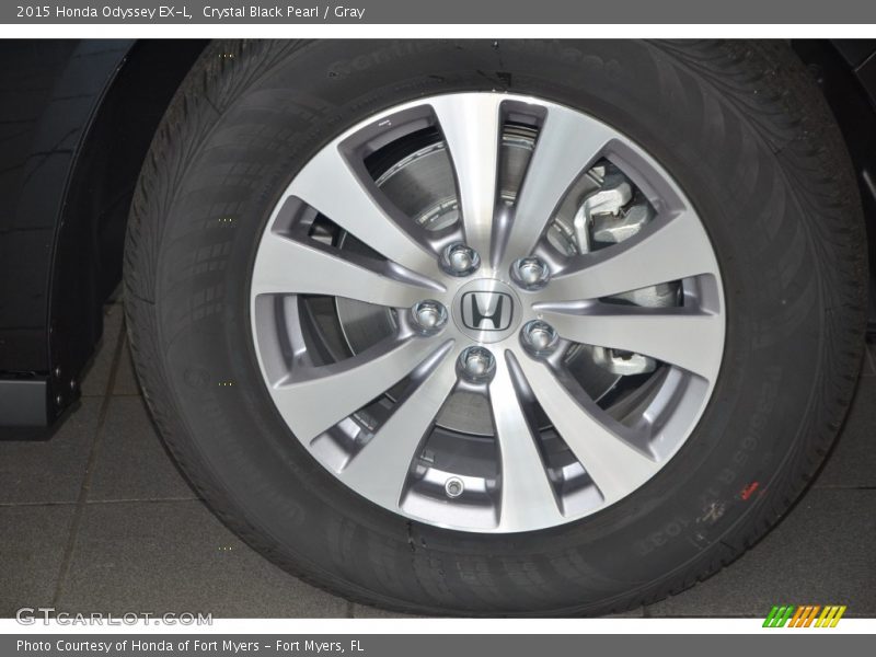 Crystal Black Pearl / Gray 2015 Honda Odyssey EX-L
