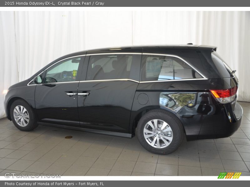 Crystal Black Pearl / Gray 2015 Honda Odyssey EX-L