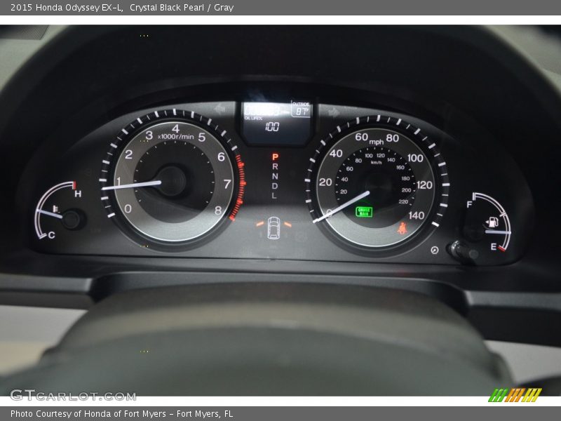 Crystal Black Pearl / Gray 2015 Honda Odyssey EX-L
