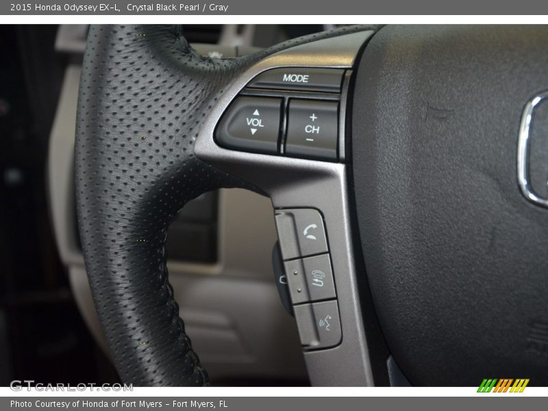 Crystal Black Pearl / Gray 2015 Honda Odyssey EX-L