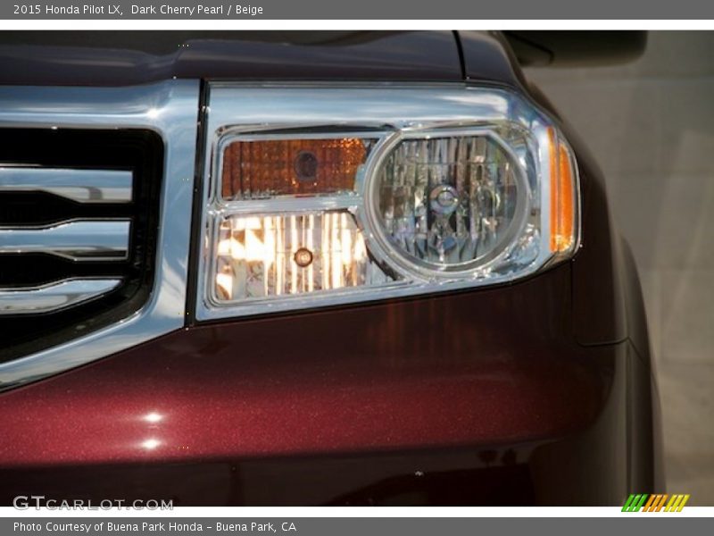 Dark Cherry Pearl / Beige 2015 Honda Pilot LX