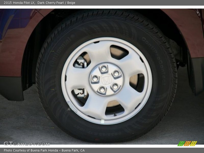 Dark Cherry Pearl / Beige 2015 Honda Pilot LX