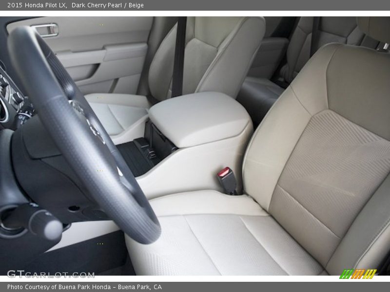Dark Cherry Pearl / Beige 2015 Honda Pilot LX