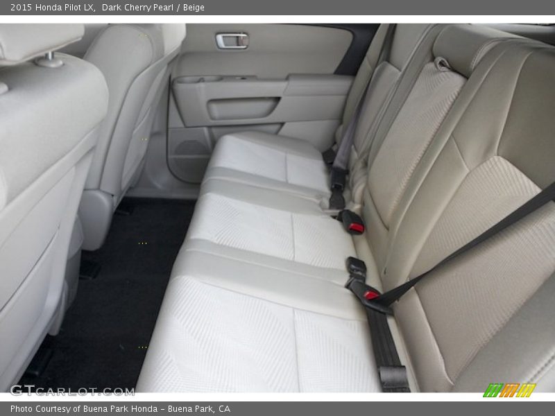 Dark Cherry Pearl / Beige 2015 Honda Pilot LX