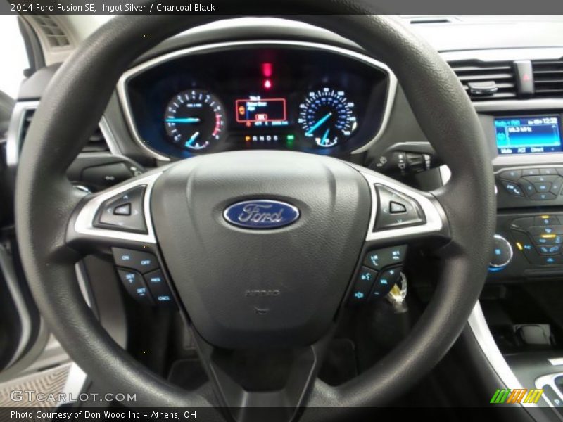 Ingot Silver / Charcoal Black 2014 Ford Fusion SE