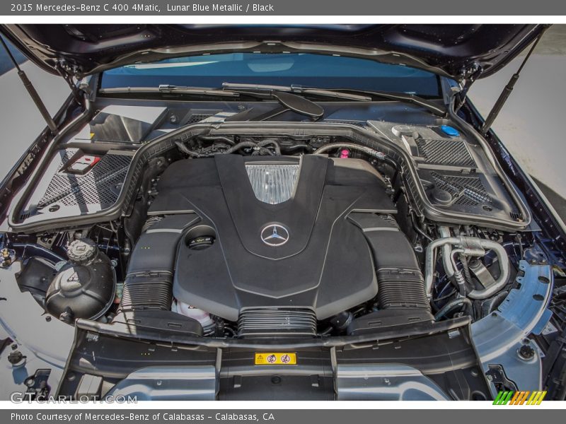 Lunar Blue Metallic / Black 2015 Mercedes-Benz C 400 4Matic