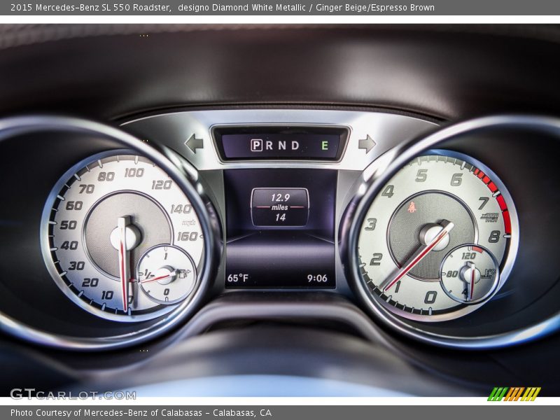 designo Diamond White Metallic / Ginger Beige/Espresso Brown 2015 Mercedes-Benz SL 550 Roadster
