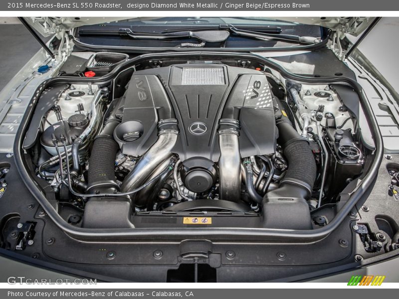 designo Diamond White Metallic / Ginger Beige/Espresso Brown 2015 Mercedes-Benz SL 550 Roadster