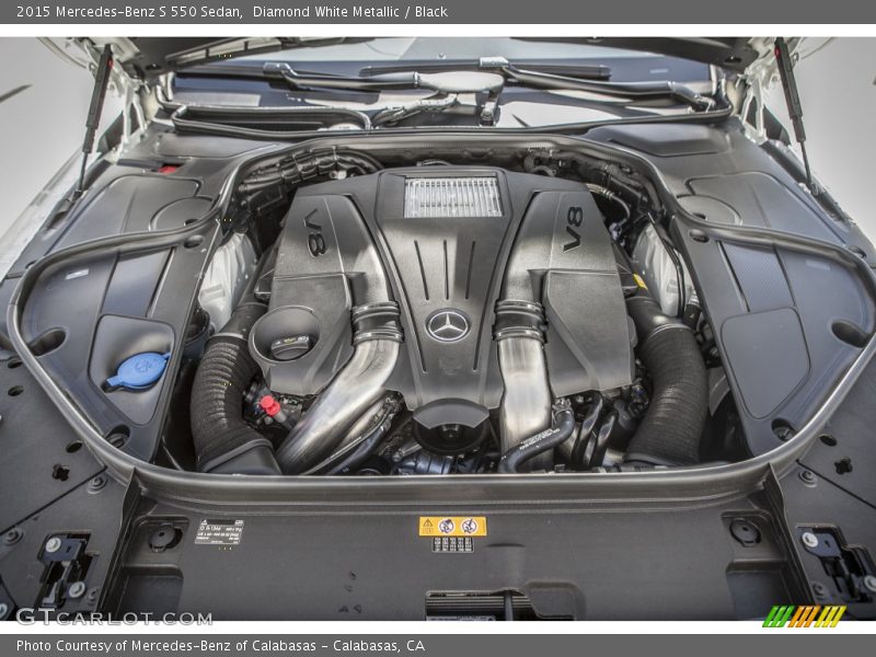 Diamond White Metallic / Black 2015 Mercedes-Benz S 550 Sedan