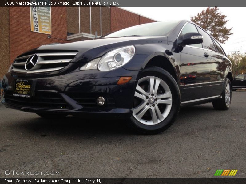Capri Blue Metallic / Black 2008 Mercedes-Benz R 350 4Matic