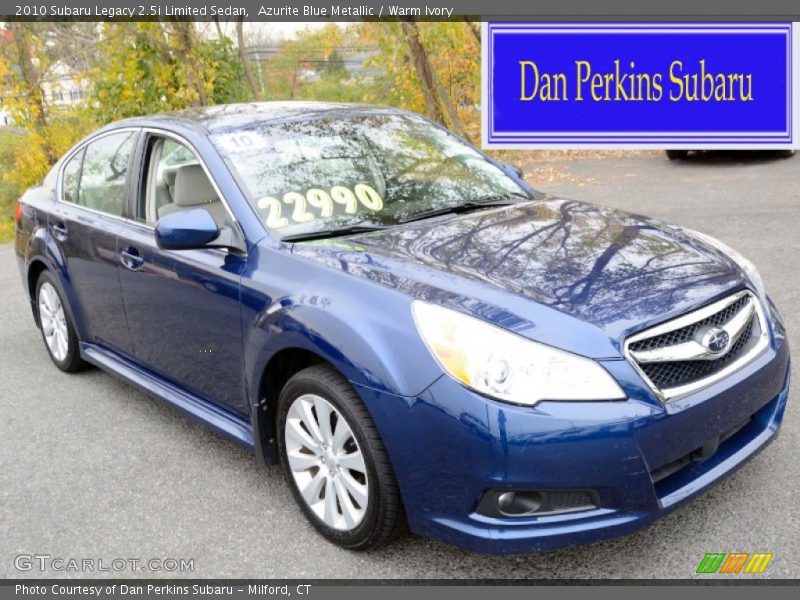 Azurite Blue Metallic / Warm Ivory 2010 Subaru Legacy 2.5i Limited Sedan
