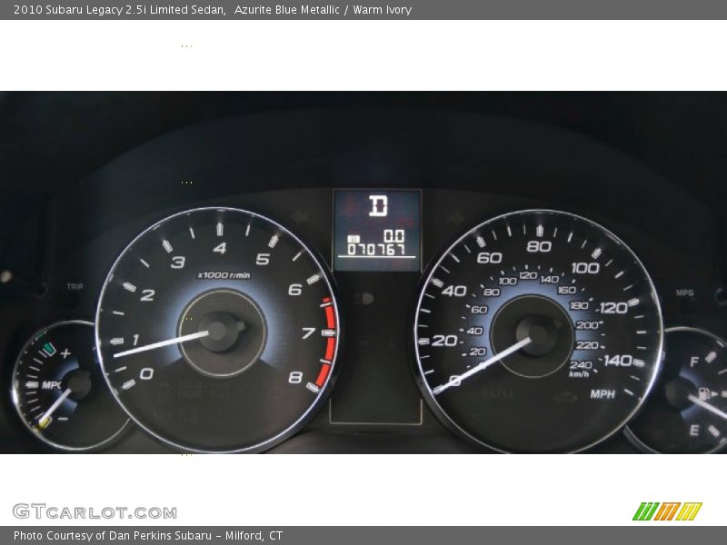  2010 Legacy 2.5i Limited Sedan 2.5i Limited Sedan Gauges